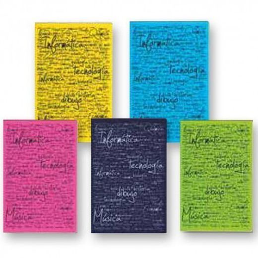 Caderno grampeado com capas de polipropileno cru