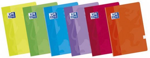 Caderno de capa de papelão oxford grampeado. 2 tamanhos
