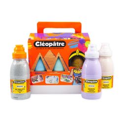 De nombreuses encres tempera pastel à paillettes + gel doré et marron