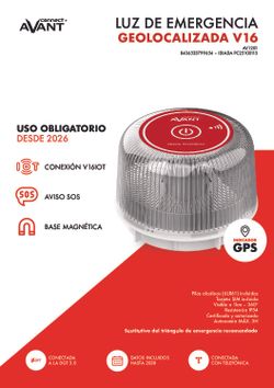 Luz de emergencia V16 con geolocalización
