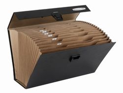 Pasta de arquivo de acordeão de caixa de banqueiro