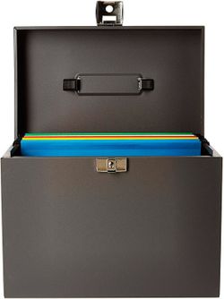 Porte-documents métallique avec 5 dossiers suspendus. 2 couleurs