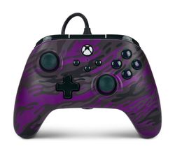 Controlador com fio PowerA Advantage para Xbox Series X | S - camuflagem roxa