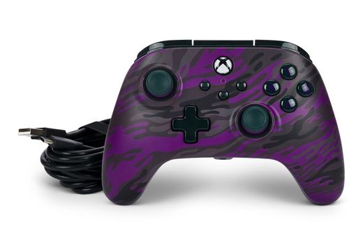 Mando alámbrico PowerA Advantage para Xbox Series X|S - Camuflaje morado