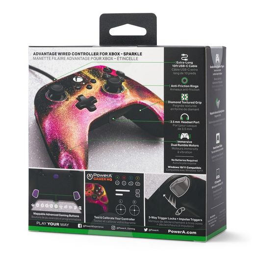 Mando alámbrico PowerA Advantage para Xbox Series X|S - Destello