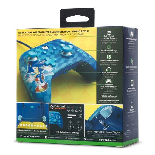 Mando alámbrico PowerA Advantage para Xbox Series X|S - Estilo Sonic