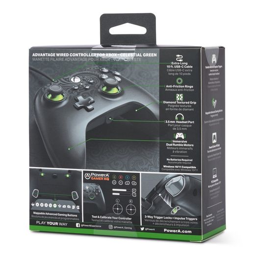 Mando alámbrico PowerA Advantage para Xbox Series X|S - Verde celestial