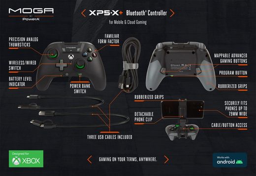 Mando Bluetooth MOGA XP5-X Plus para jugar en el móvil y en la nube en Android/PC