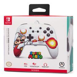Mando con cable mejorado PowerA para Nintendo Switch - Fireball Mario