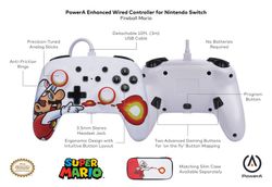 Mando con cable mejorado PowerA para Nintendo Switch - Fireball Mario