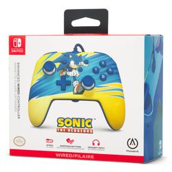 Mando con cable mejorado PowerA para Nintendo Switch - Impulso Sonic