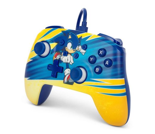 Mando con cable mejorado PowerA para Nintendo Switch - Impulso Sonic