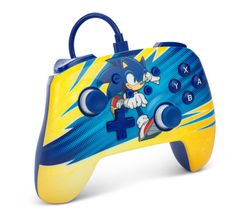 Mando con cable mejorado PowerA para Nintendo Switch - Impulso Sonic