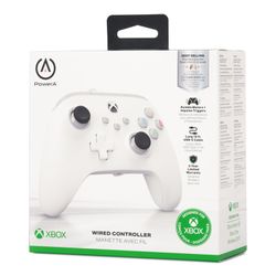 Mando con cable PowerA para Xbox Series X|S - Blanco