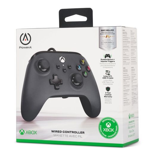 Mando con cable PowerA para Xbox Series X|S - Negro