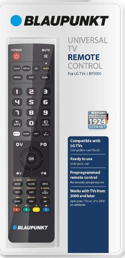 Télécommande TV universelle pour LG - préprogrammée - prête à l'emploi - Smart TV -