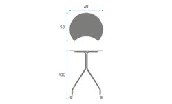 Mesa ATRIL. Altura de 1 m y ruedas con freno