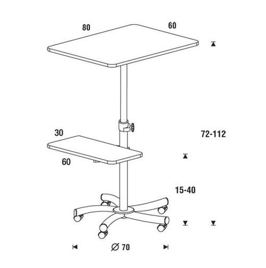 Table d'appoint de bureau réglable en hauteur