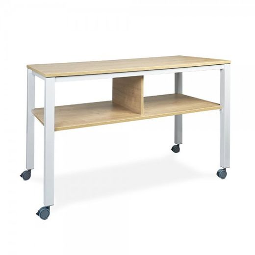 mesa de 2 níveis. 8 acabamentos