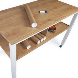 mesa de 2 níveis. 8 acabamentos