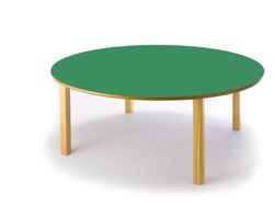 Table enfant circulaire en bois de 120 cm.