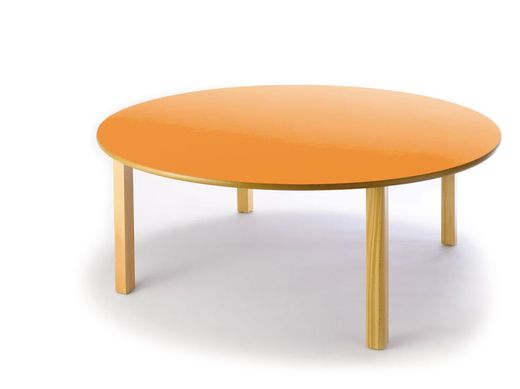 Table enfant circulaire en bois de 120 cm.