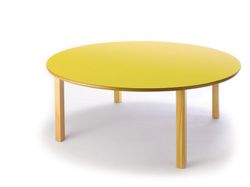 Table enfant circulaire en bois de 120 cm.