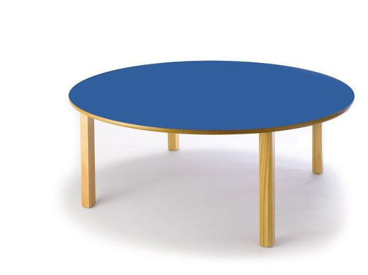 Table enfant circulaire en bois de 120 cm.