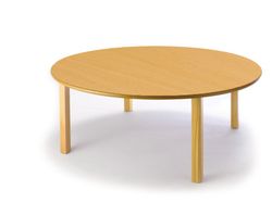 Table enfant circulaire en bois de 120 cm.