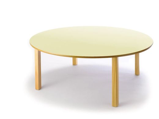 Table enfant circulaire en bois de 120 cm.