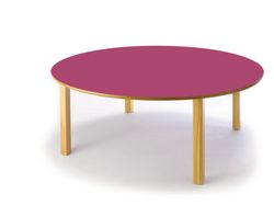 Table enfant circulaire en bois de 120 cm.