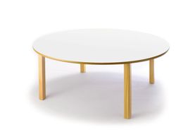 Table enfant circulaire en bois de 120 cm.