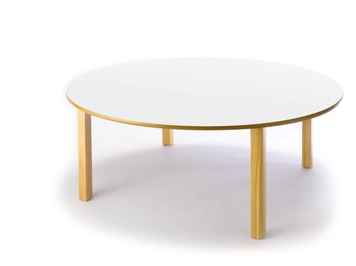 Table enfant circulaire en bois de 120 cm.