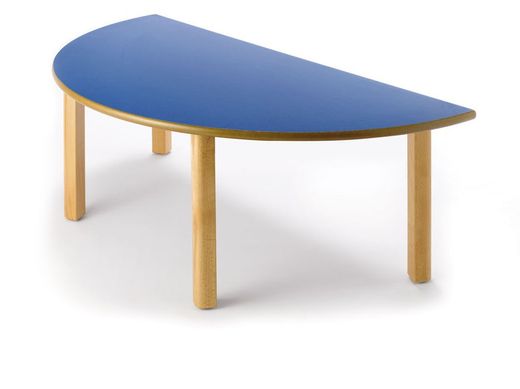 Mesa infantil de madera semicircular de 120 cm