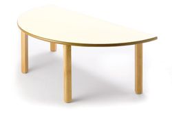 Mesa infantil de madera semicircular de 120 cm