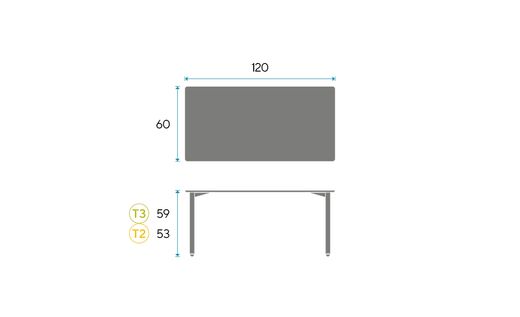 Mesa KIDDY R. 120 x 60 cm Dos tallas