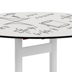 Mesa redonda TEAM Rotulable. Dos tamaños y cinco tallas