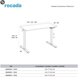 Mesa regulable E-Table Eco