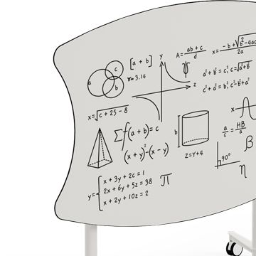 Mesa TWIST OVAL Rotulable. Dos tamaños y cinco tallas