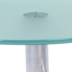 Mesas auxiliares de cristal y cromado