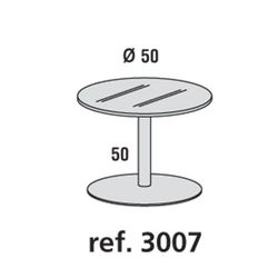 Mesas auxiliares de cristal y cromado