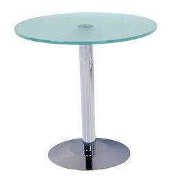 Mesas auxiliares de cristal y cromado