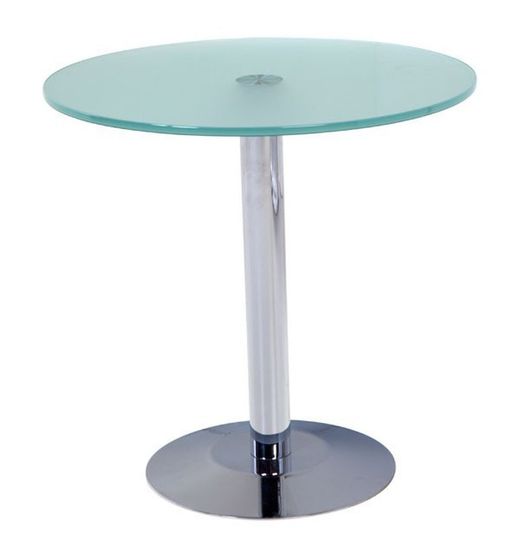 Mesas auxiliares de cristal y cromado
