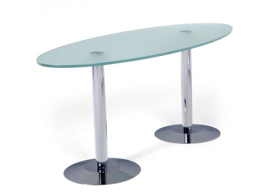 Mesas auxiliares de cristal y cromado