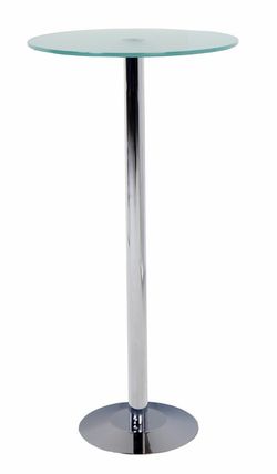 Mesas auxiliares de cristal y cromado