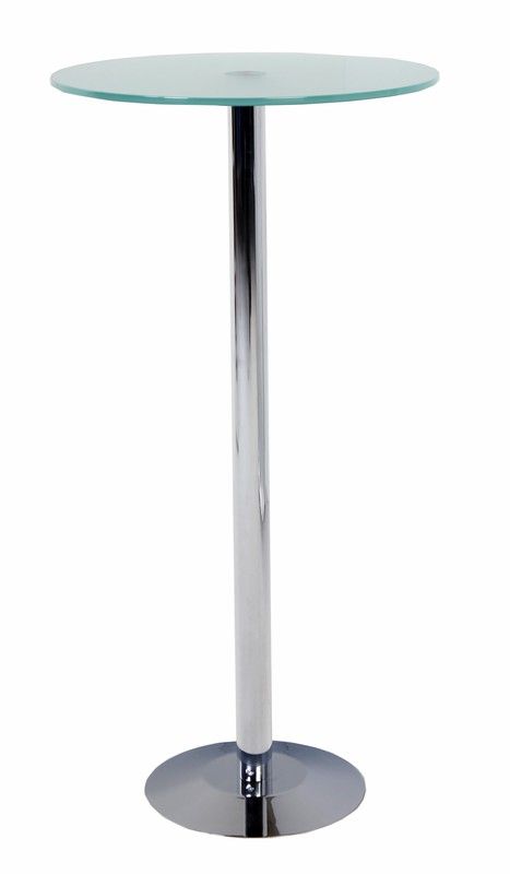 Mesas auxiliares de cristal y cromado