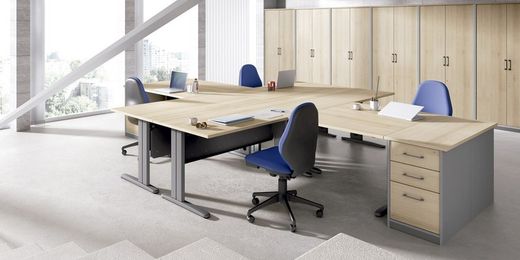 Série de tables de bureau en métal