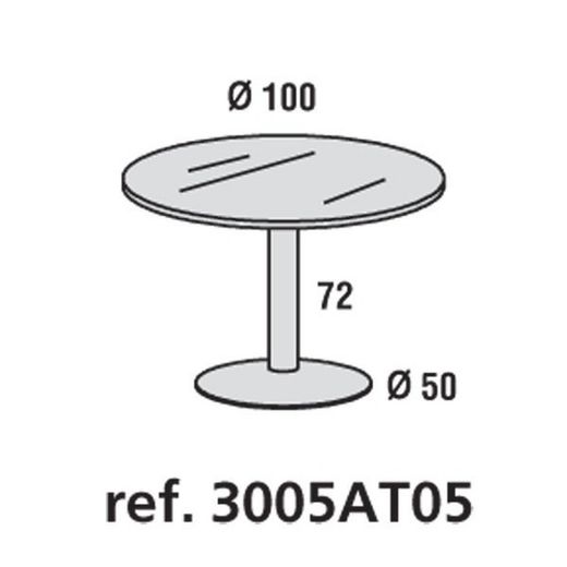 Tables de réunion circulaires, base supérieure