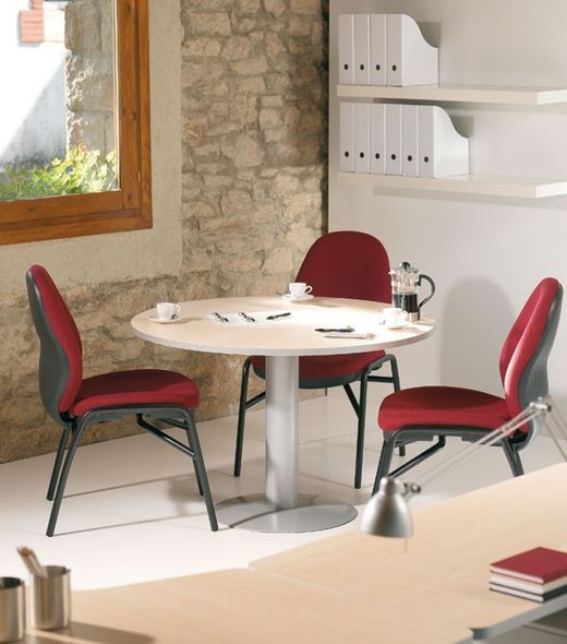 Tables de réunion circulaires, base supérieure