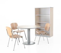 Tables de réunion circulaires, base supérieure